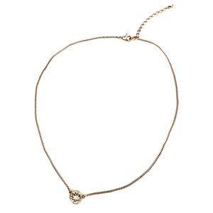 Givenchy Rose Gold Rhinestone Pendant Necklace